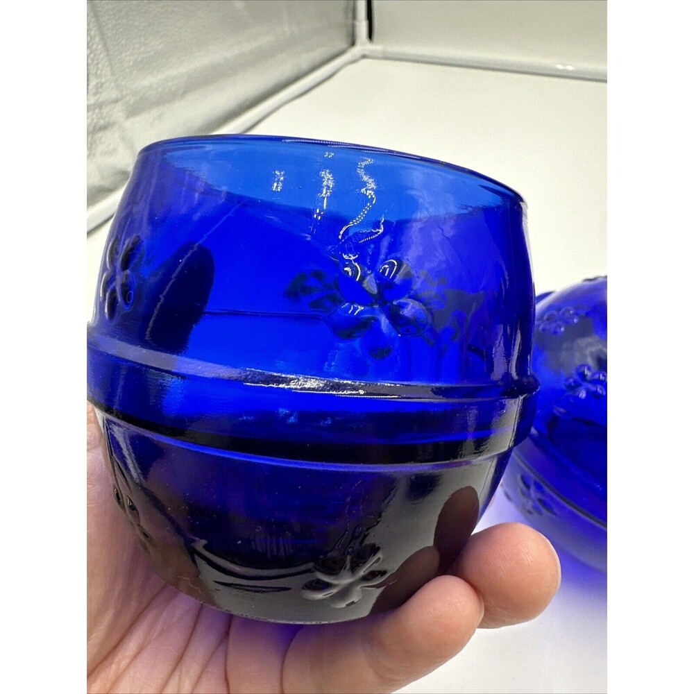 VTG Crownford Giftware Cobalt Blue Glass Decanter & Cup Made in ITALY 1983 - Picture 11 of 13